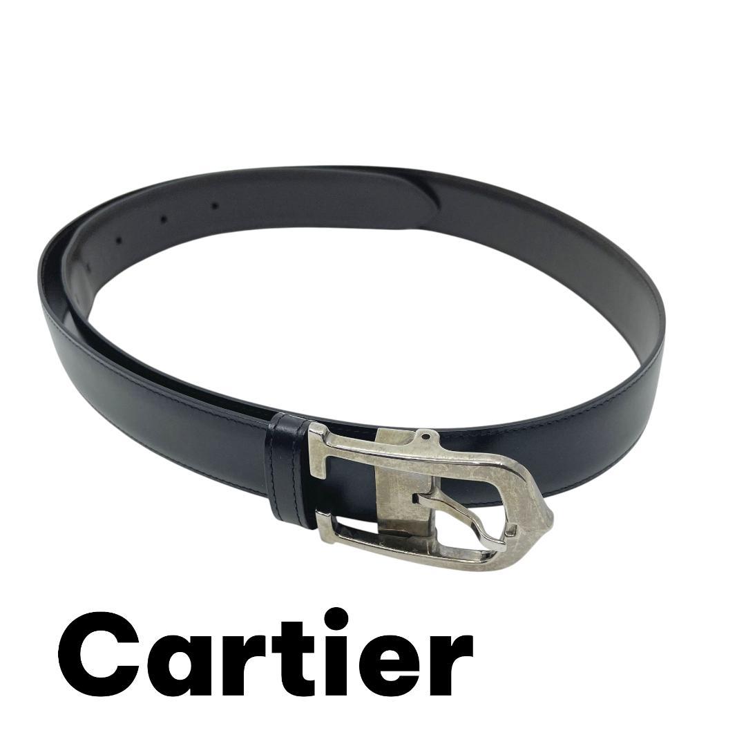 Cartier Cアロンジェ リバーシブル ベルト カーフレザー メンズ