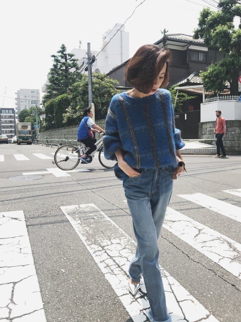 MOHAIR STRANGE CHECK KNIT アメリヴィンテージ - メルカリ