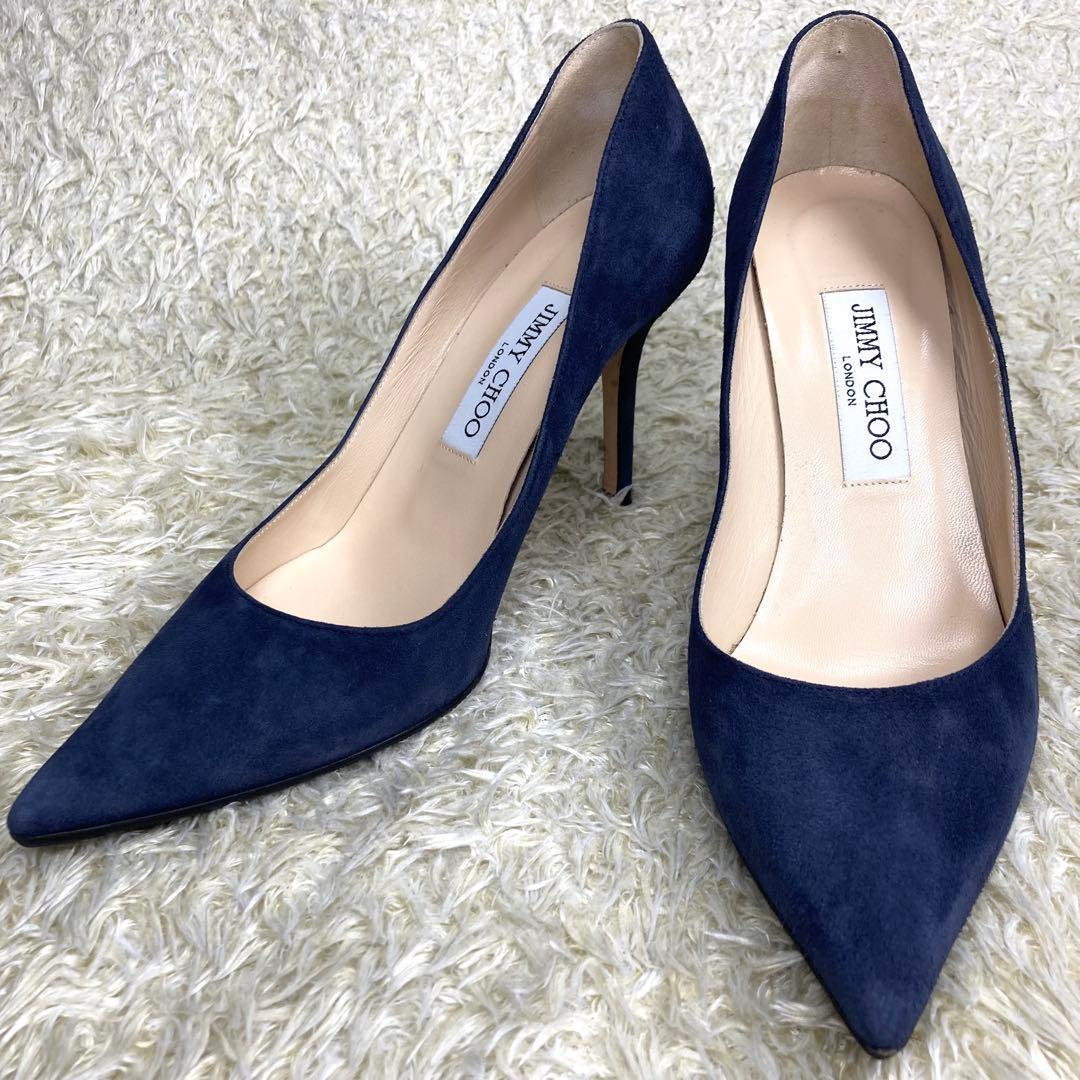 『未使用級』JIMMY CHOO パンプス スエード ヒール ポインテッドトゥ