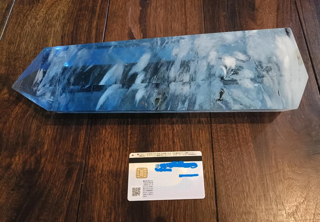 重量3.4kg　巨大クリスタル　飾り台付