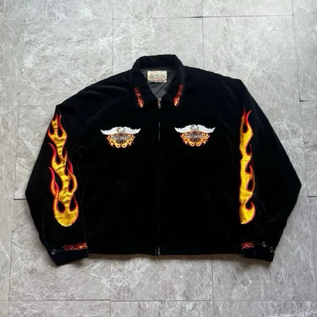 Sunset Strip ハーレーダビッドソン　別珍　ジャケット　vintage