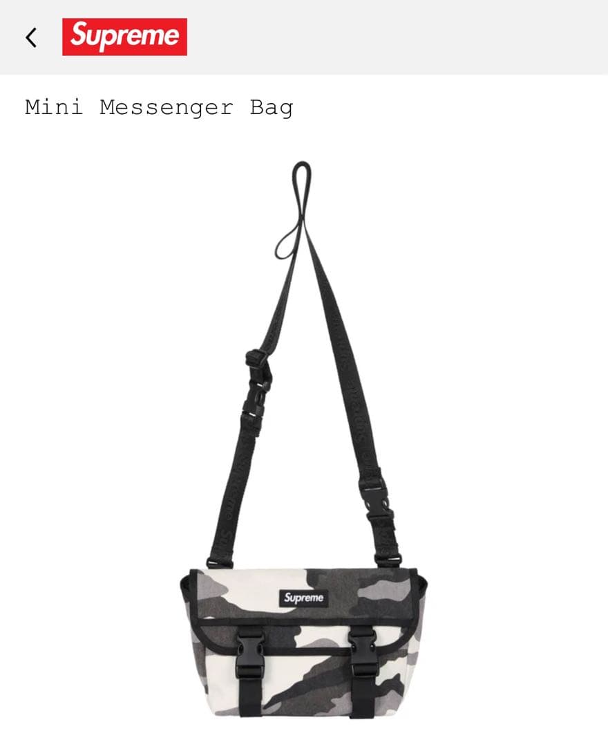 バッグ Supreme Mini Messenger Bag  Camo