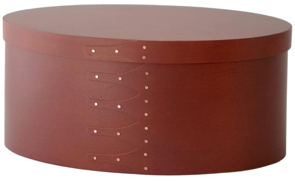 シェーカーボックス レッド(ブリック) Lサイズ 収納箱 レトロ おしゃれ シェーカーボックス ラウンド L 30cm 木製 蓋付き 収納 おしゃれ 北欧