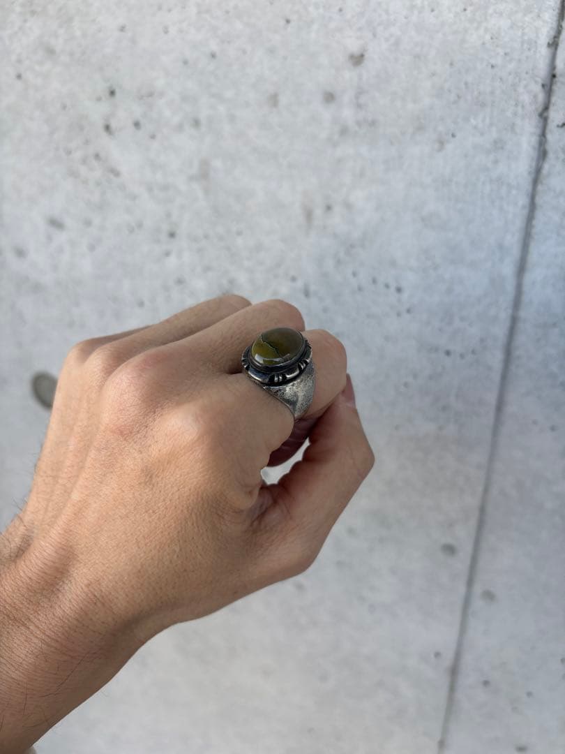 希少】 ナバホ族のジュエリー F.Arviso ターコイズリング17号