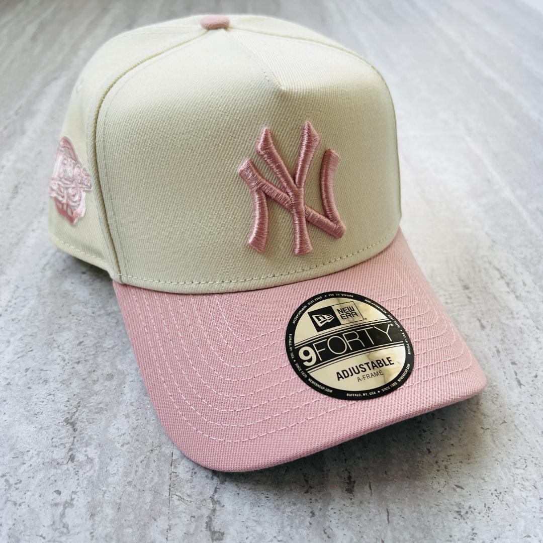 新作 海外限定 NY ヤンキース ニューエラ ピンク pink ツートン 9TWENTY ウォッシュドコットン Mini Logo ニューヨーク・ヤンキース