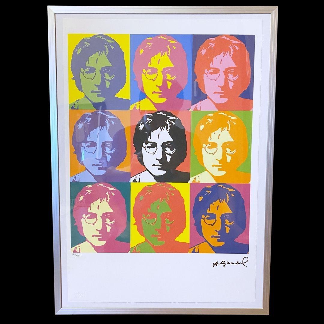 【模写】世界限定100枚 アンディ・ウォーホル ジョン・レノン リトグラフ 色