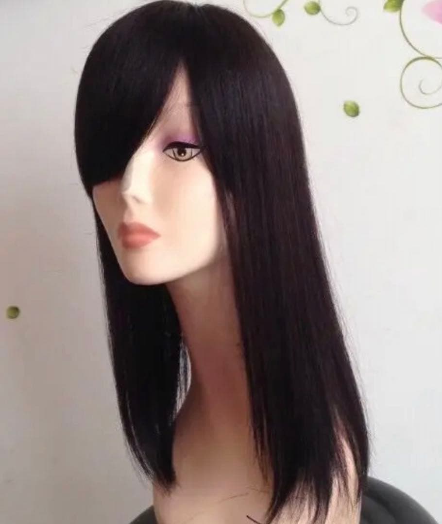 人毛100%☆部分ウィッグ　かつら 白髪隠しW45