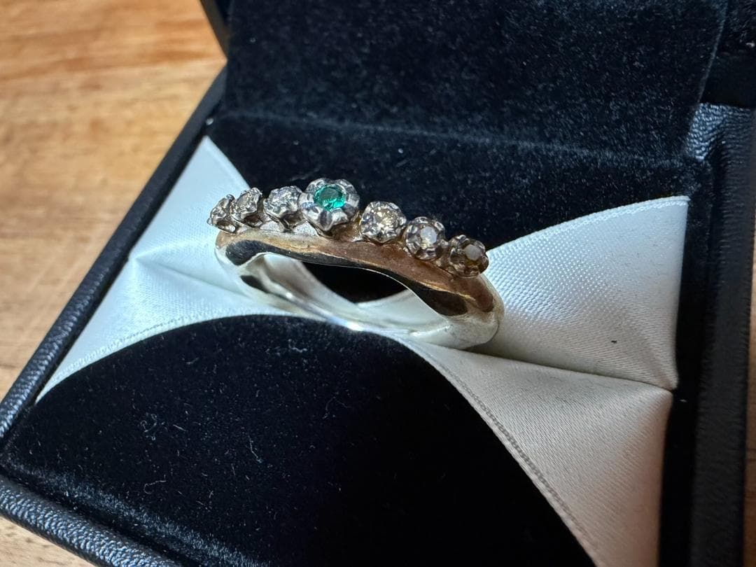 rosa maria エメラルド ダイヤモンドリング　シルバー925