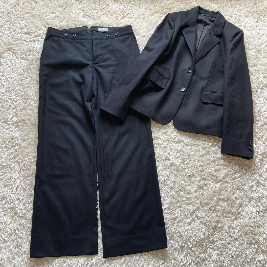 美品　マーガレットハウエル　パンツスーツ3 黒　ウール　フォックスブラザーズ MARGARET HOWELL - 2020マーガレットハウエル×フォックスブラザーズ