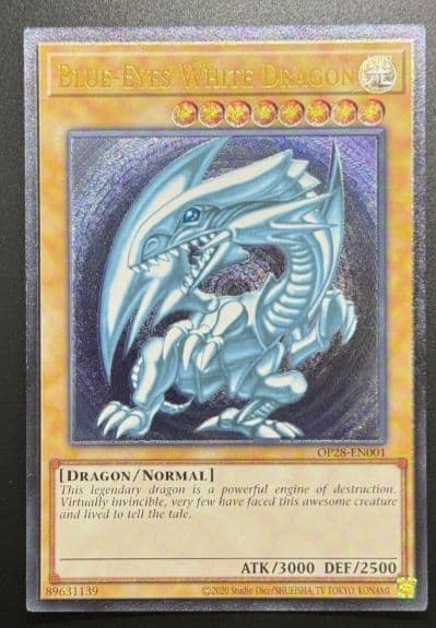 遊戯王 青眼の白龍 OTS28 レリーフ 北米版 OP28-EN001