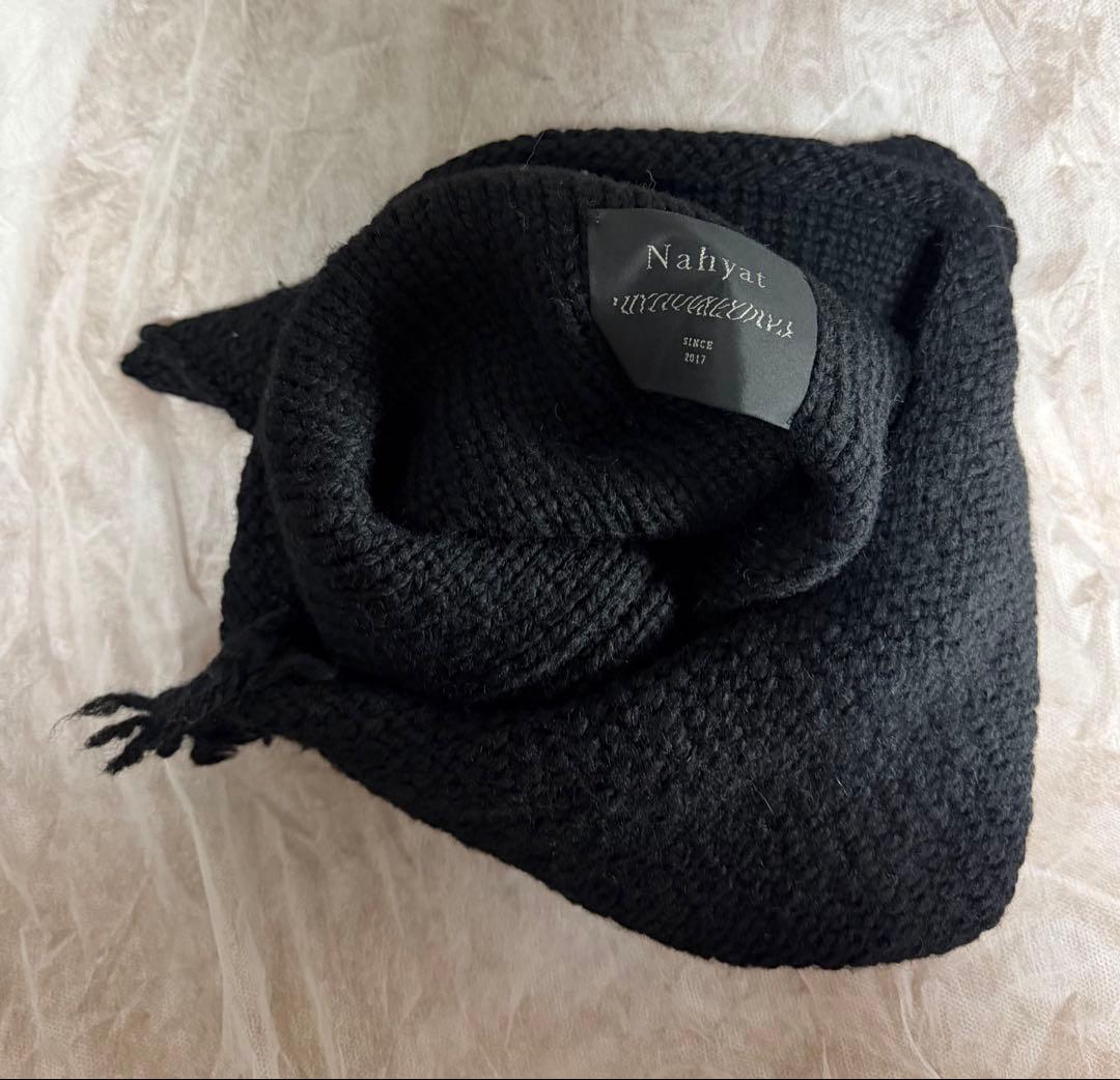 ahyat　ナヤット/マフラー/ウール/ブラック/スヌードマフラー