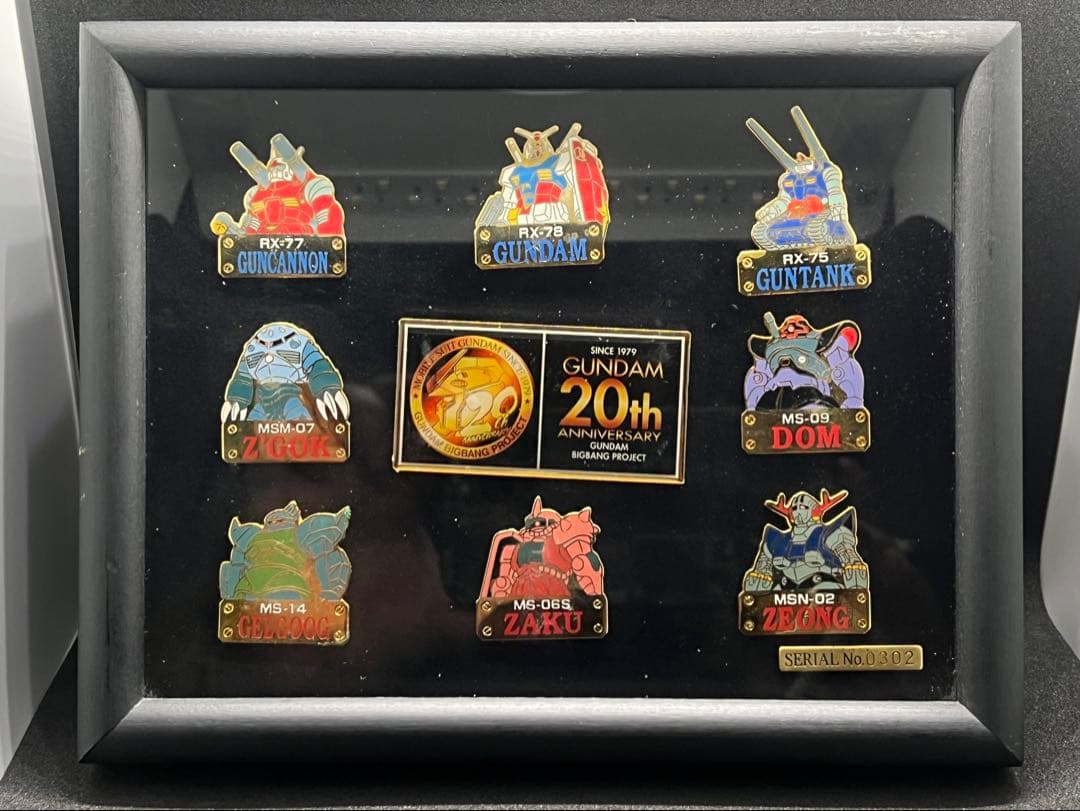 機動戦士ガンダム 20周年記念 ピンバッジセット シリアルNo.0302