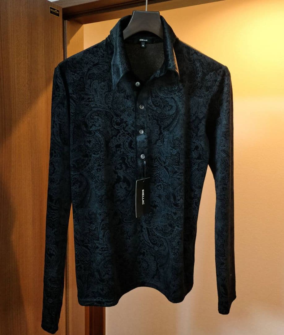 【美品￥25000】シェラック ジャガード 総柄 シャツ カットソー 5351