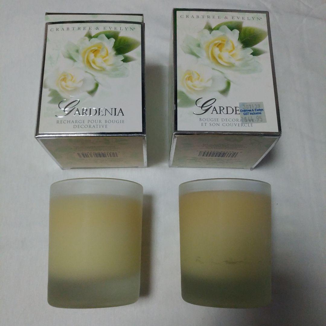 CRABTREE & EVELYN。 GARDENIA 。 キャンドル。 2個。