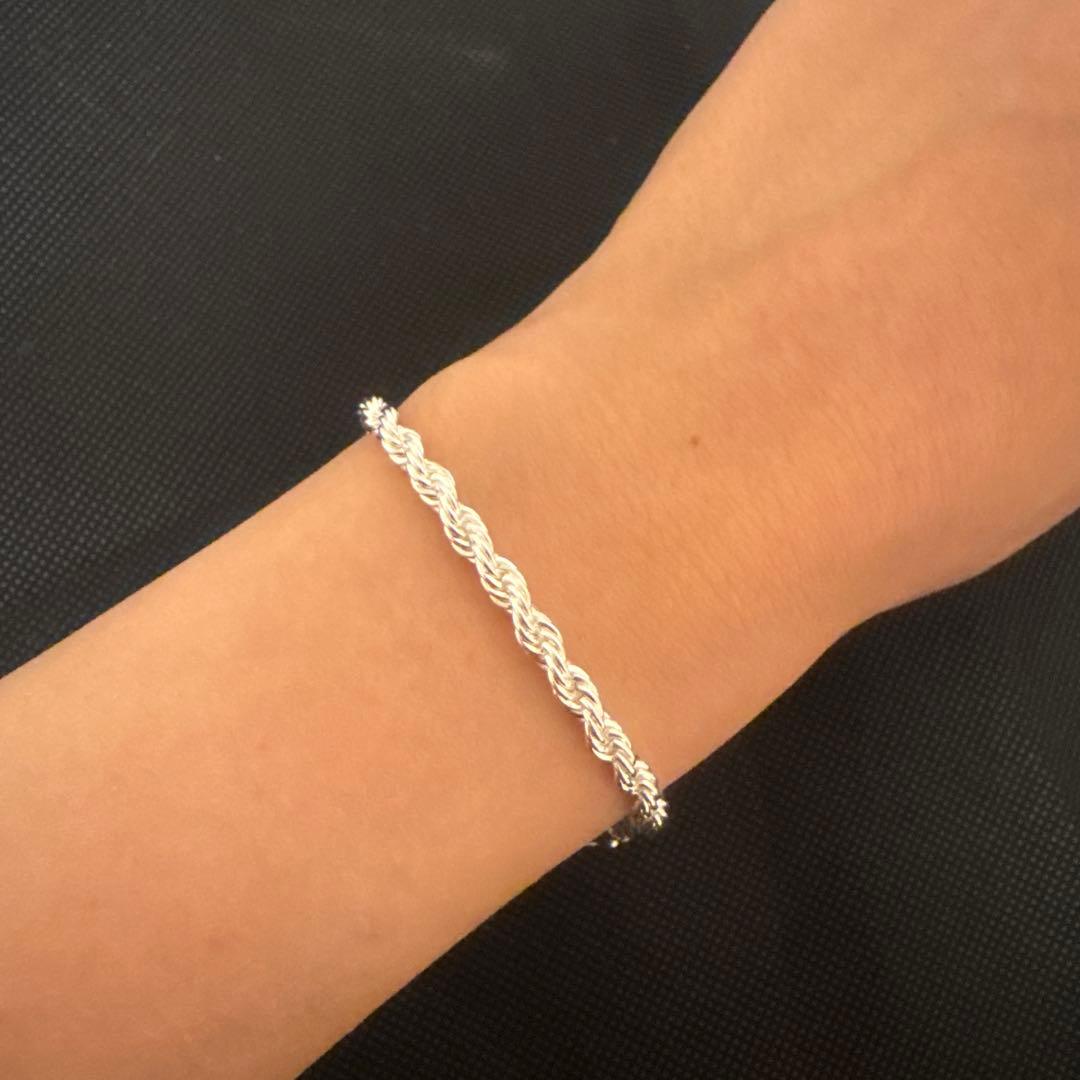 シルバー925 ツイストロープ ブレスレット - メルカリ