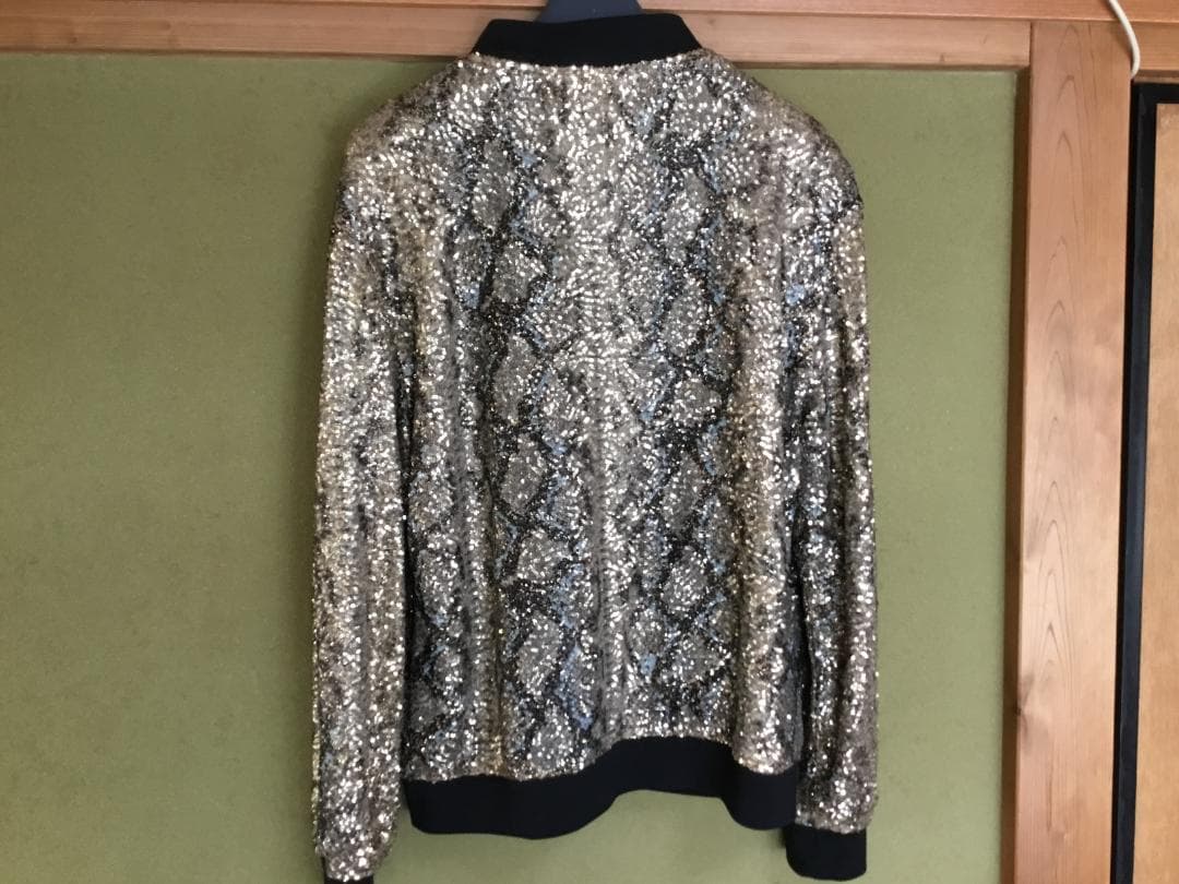 ゆみゆみ様専用 ZARA ゴールド スパンコール ボンバージャケット XL