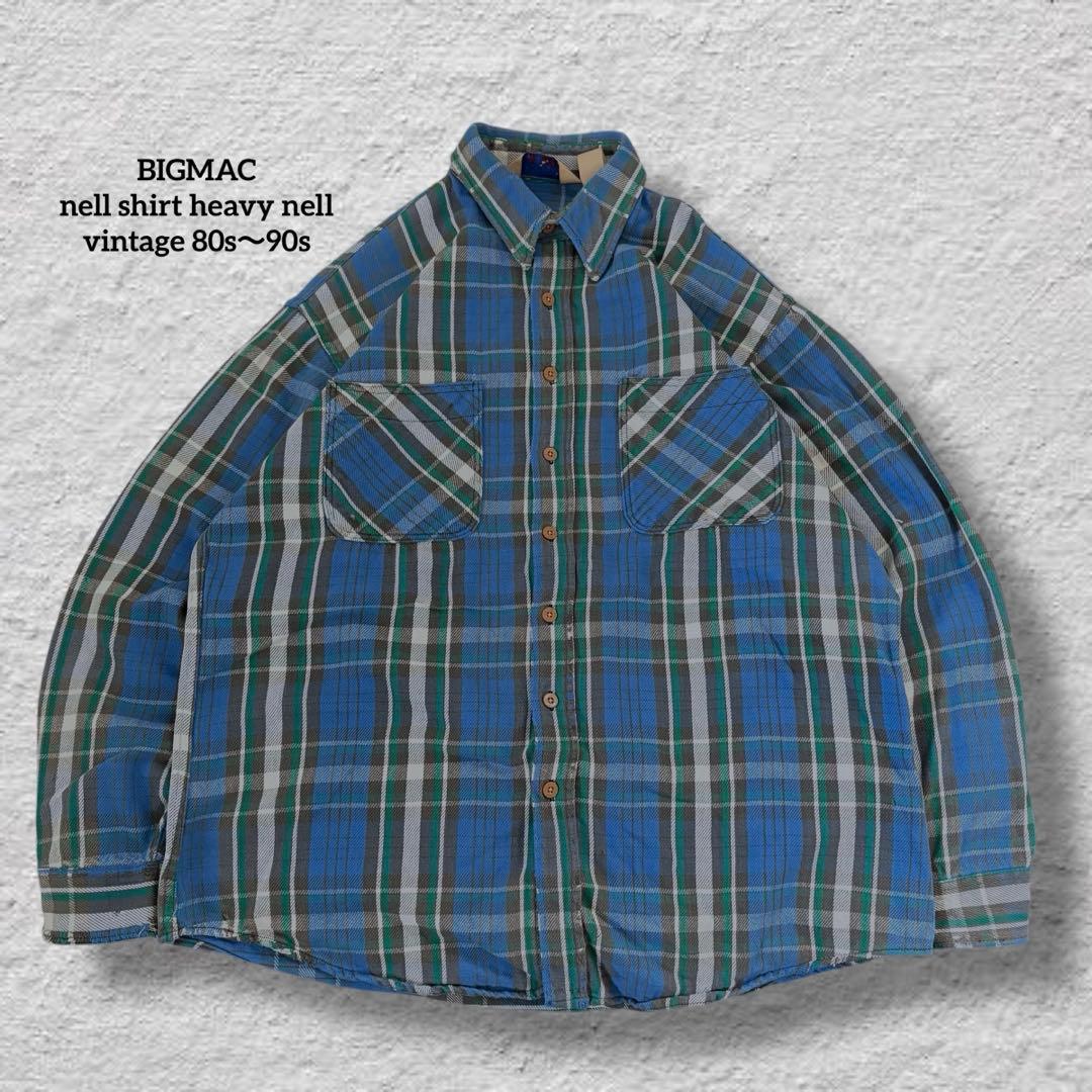 テレキャス太 BIGMACネルシャツヘビネルvintage80s古着オンブ