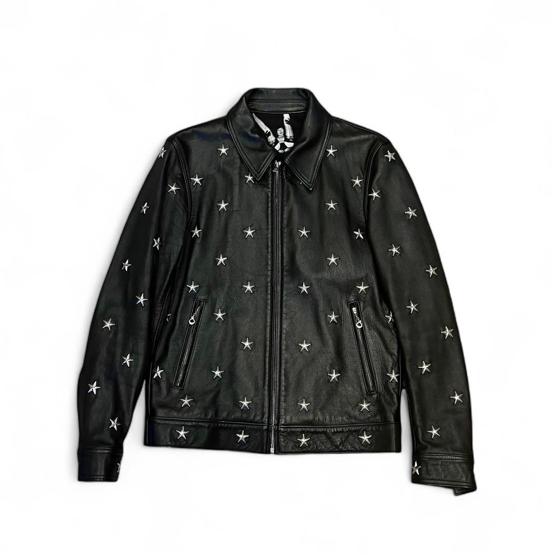 WACKO MARIA BMS限定 スタースタッズ シングルライダースジャケット