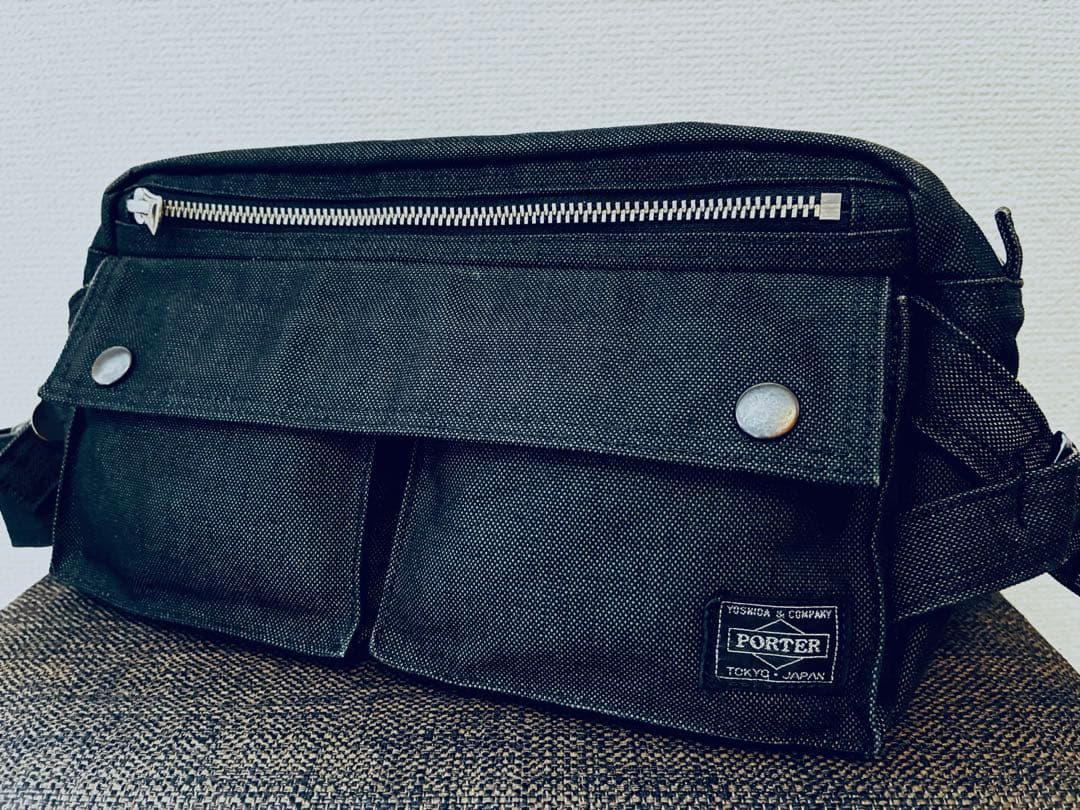 日本製 PORTER ポーター スモーキー デニム ボディバッグ - メルカリ