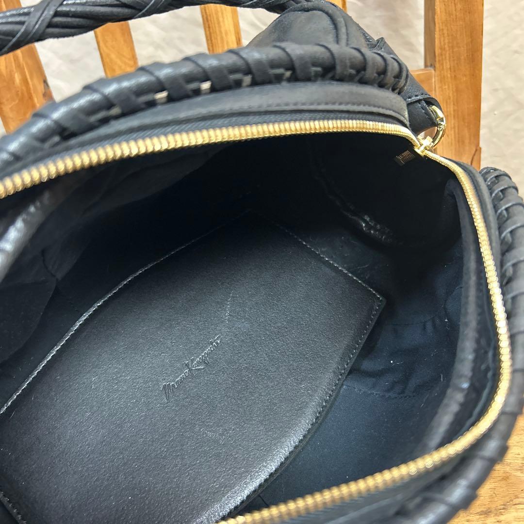 mame Synthetic Leather Boston Bag ブラック - メルカリ