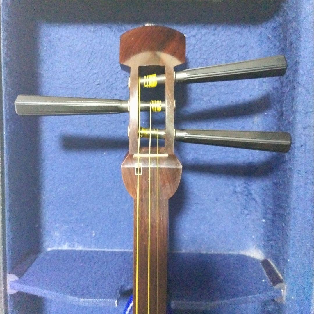 三味線 中棹 東さわり有り 短棹 破れ無し ハードケース付き