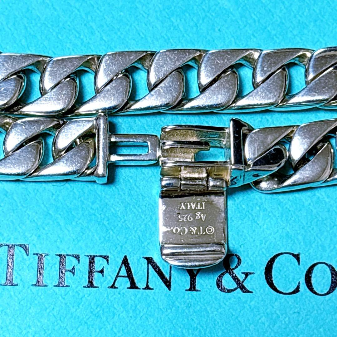 【美品】19.5cm 希少 ティファニー 喜平チェーン ブレスレット SV925