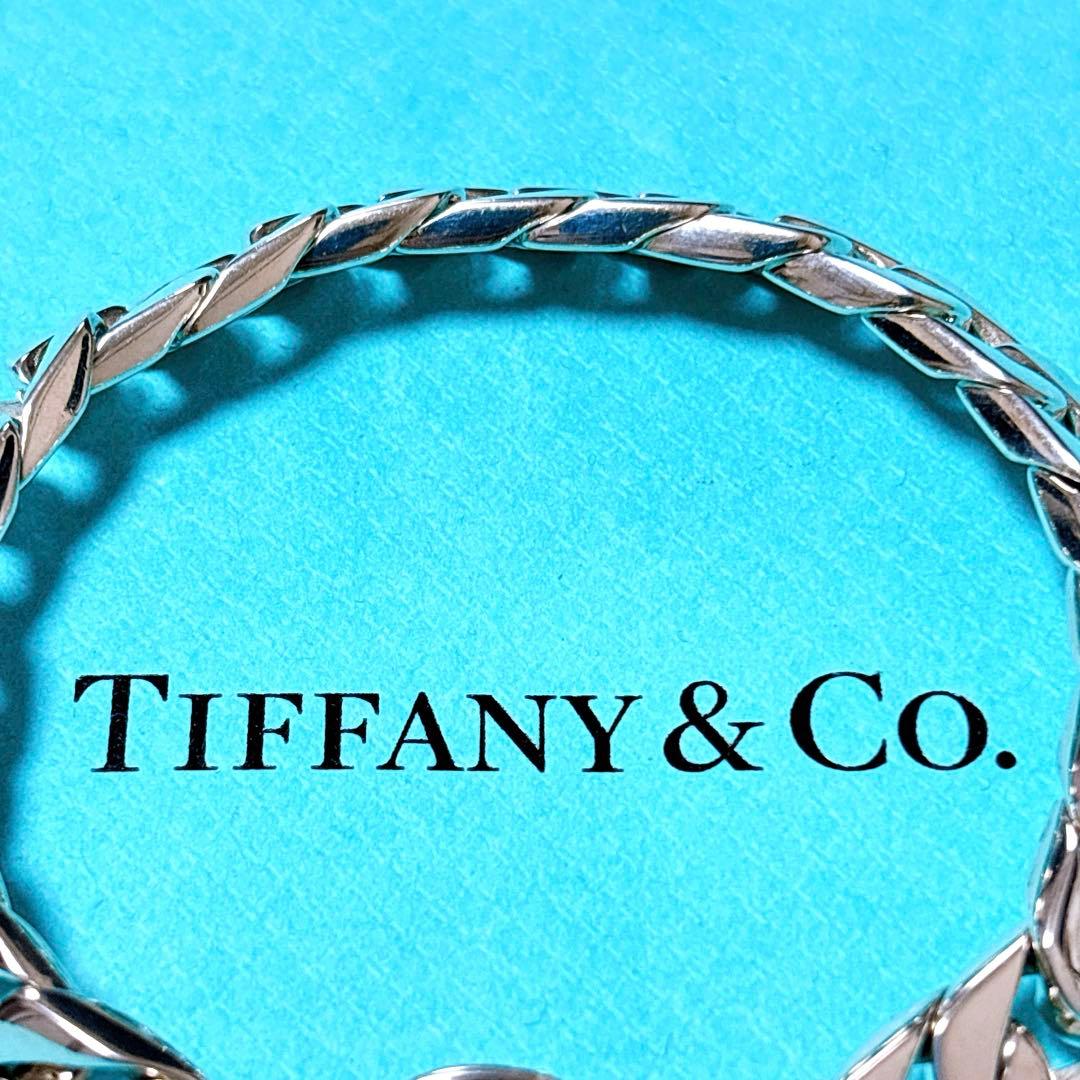 【美品】19.5cm 希少 ティファニー 喜平チェーン ブレスレット SV925