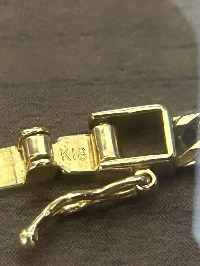 喜平　k18 12面　トリプル　8.0g 18cm ブレスレット　造幣局刻印あり