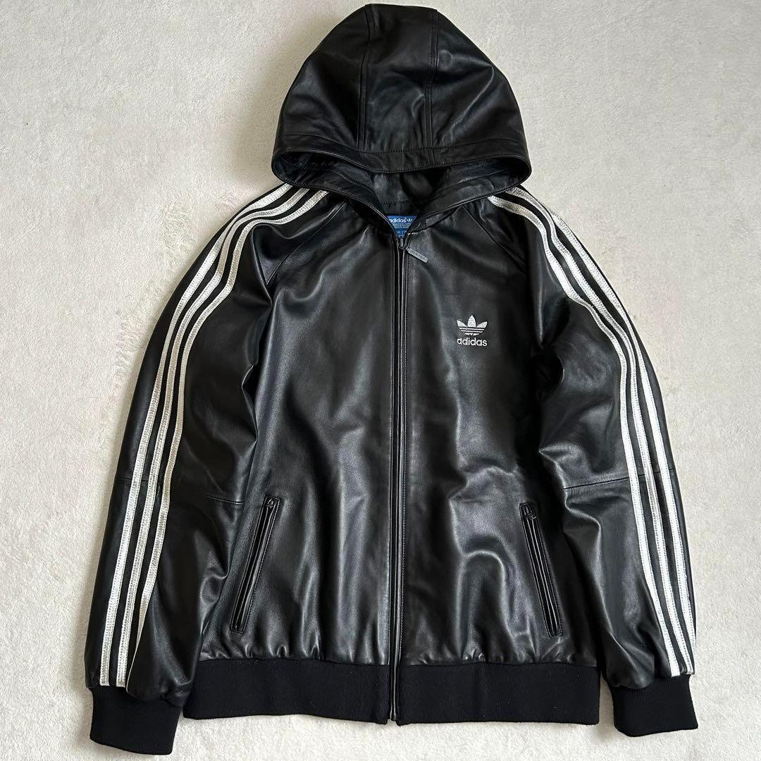 アディダス adidas ×NIGO HOODED LEATHER JACKET