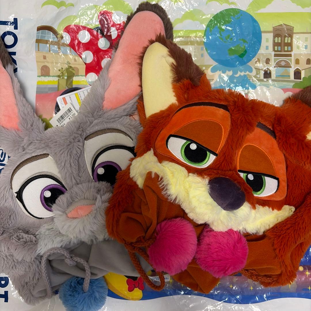 ディズニー ズートピア ニック ジュディ ファンキャップ タグ付き 2個