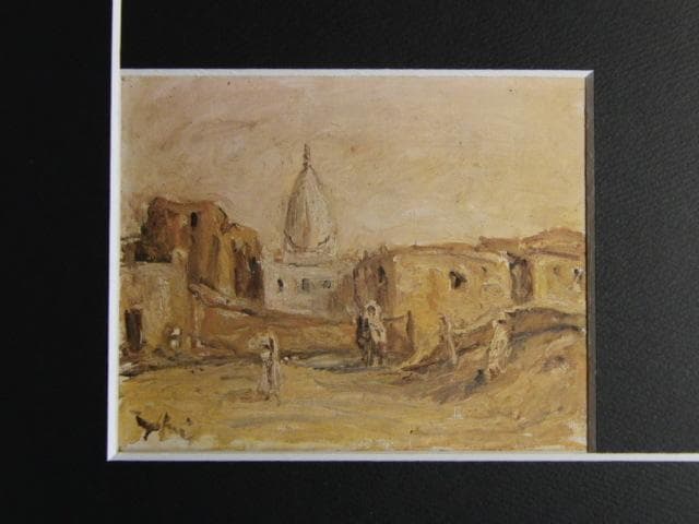 鳥海青児、【ブッサダ】、希少な画集画、新品高級額 額装付、状態良好