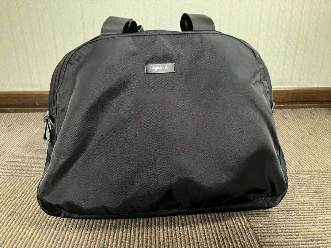 アニエス・ベー　2WAY ボストン　ショルダーバッグ　ブラック