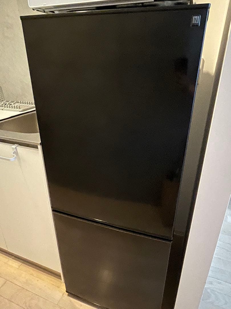 【美品】ニトリ 2ドアファン式冷蔵庫 NTR-160KH 2024年製 ブラック