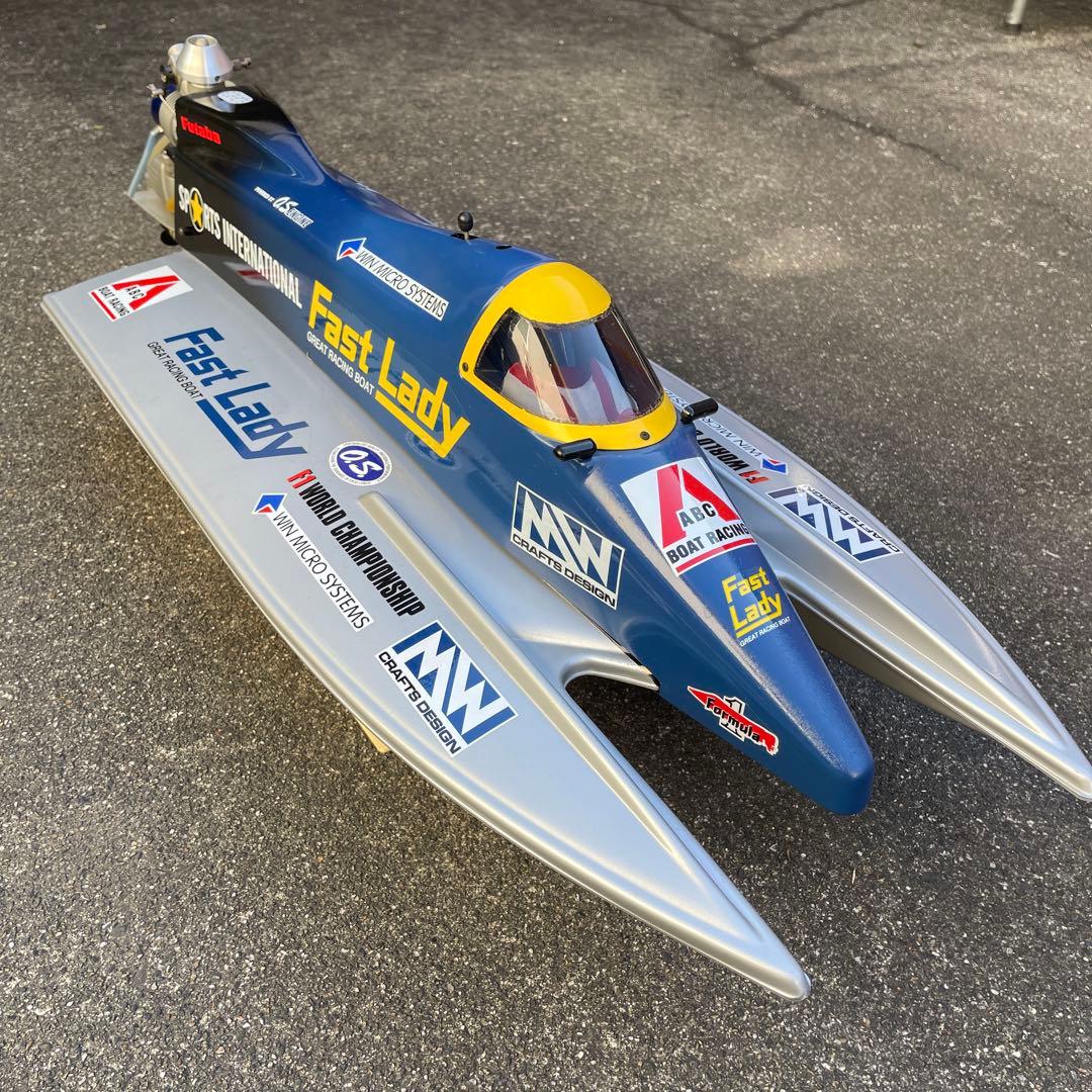 ABCホビー Fast Lady OS MAX XM船外機エンジン付 程度良品