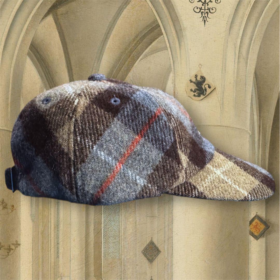 ヴィヴィアンウエストVivienne Westwood刺繍チェックウールキャップ