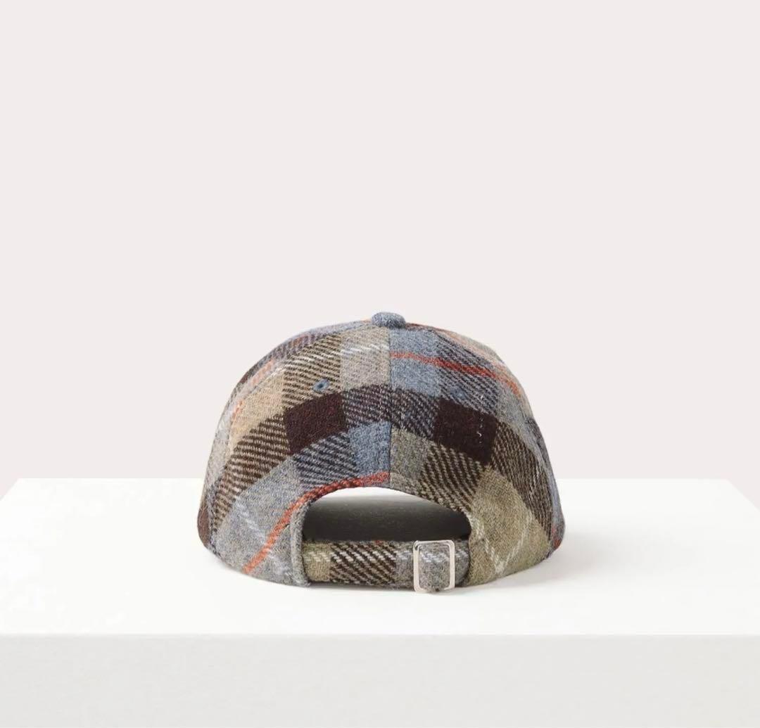 ヴィヴィアンウエストVivienne Westwood刺繍チェックウールキャップ