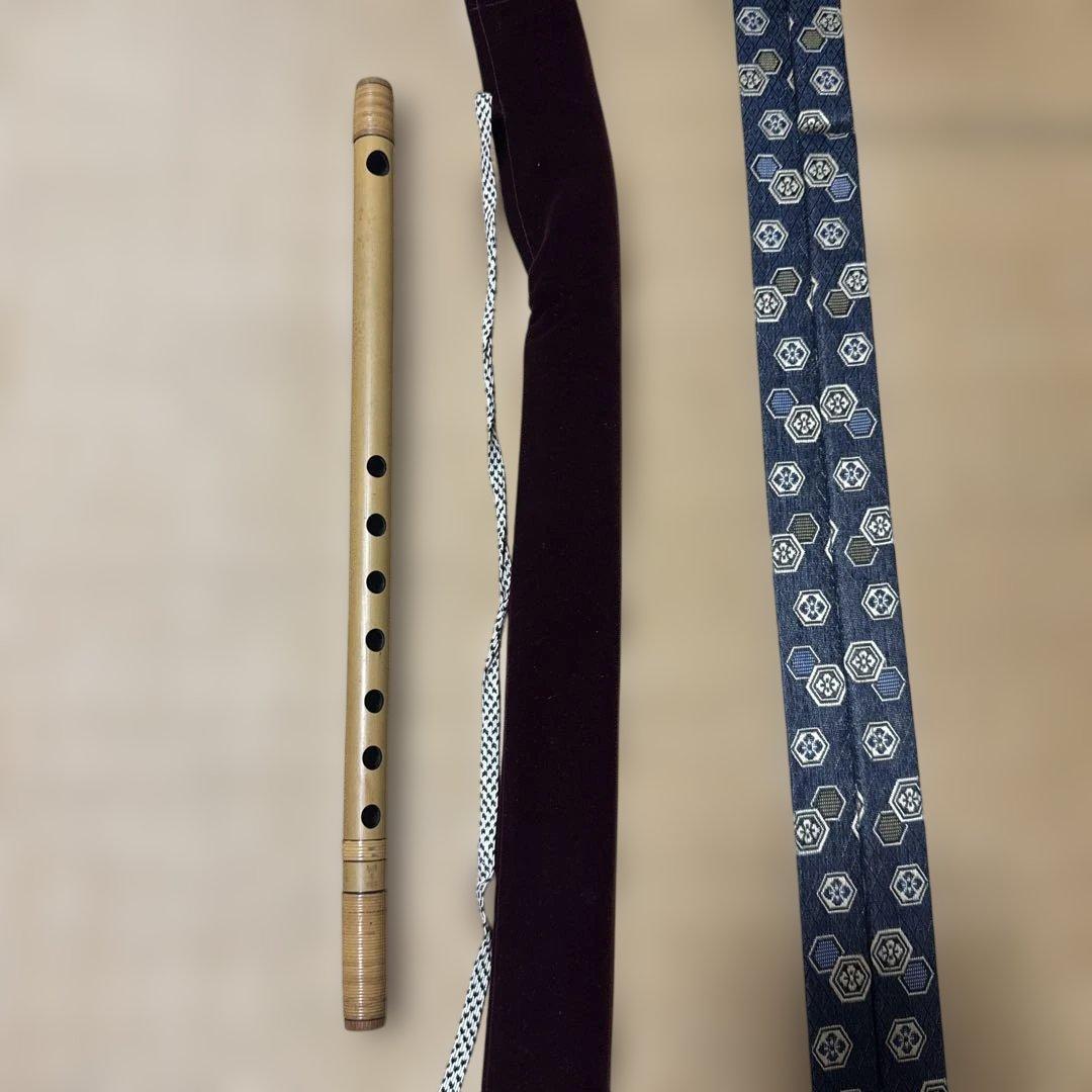 篠笛 紫山 獅子田 お囃子用篠笛　ケース付き