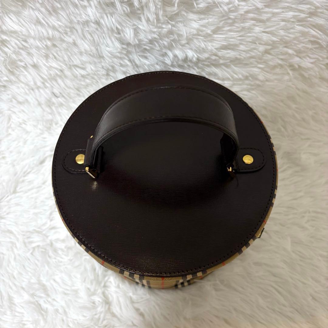 レア】 バーバリーズ バニティバッグ ノバチェック ゴールド金具 PVC
