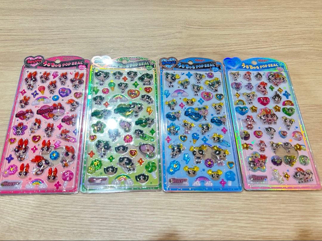 正規品うるちゅる　うるちゅるポップシール パワーパフガールズ　パワパフ4種セット