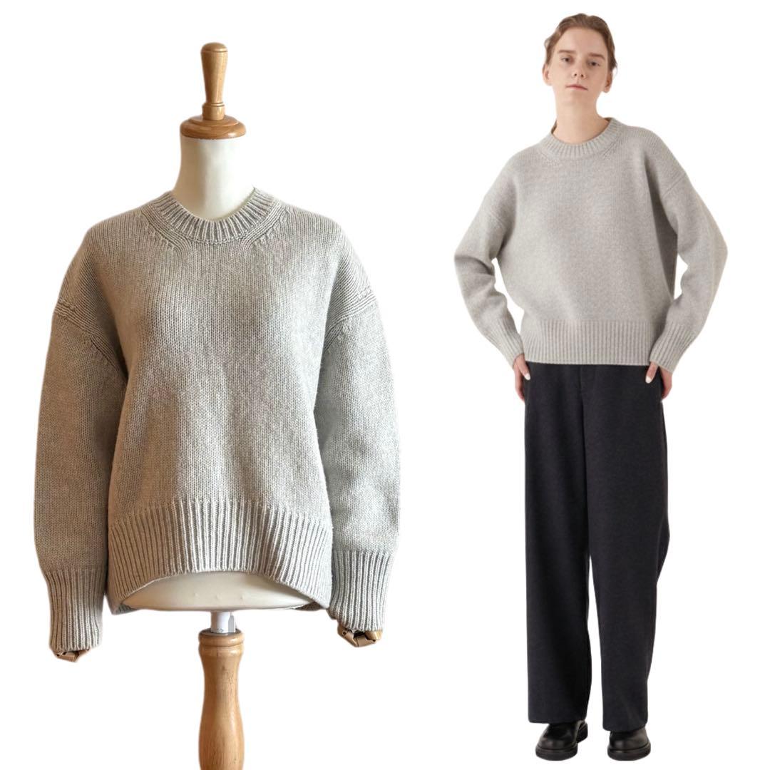 【GALERIE VIE】 ファインウール クルーネックプルオーバー