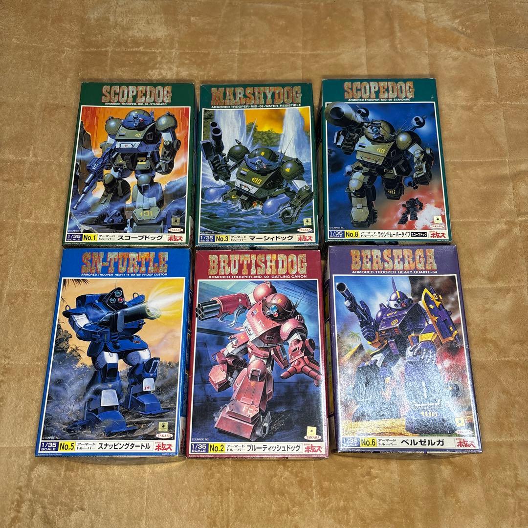 装甲騎兵ボトムズ　プラモデル 6種セット フォークト機やゼトラ機、レーン機などを再現可能に！『装甲騎兵