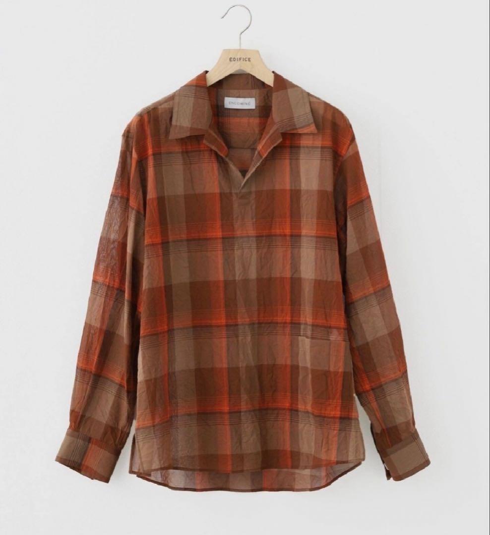 最終値下げ ENCOMING インカミング プルオーバー チェックシャツ M