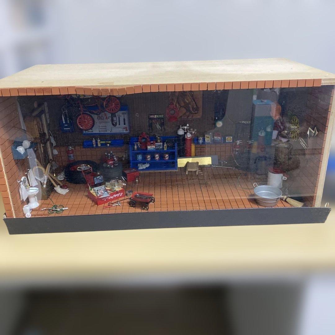 ミニチュアガレージ 観賞用 ジオラマ