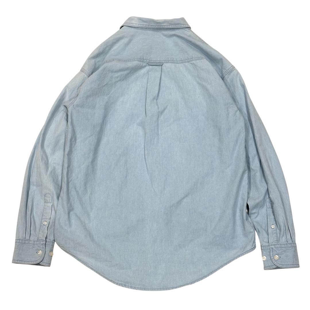 90s ワーナーブラザーズ ルーニーチューンズ 刺繍 シャンブレーシャツ