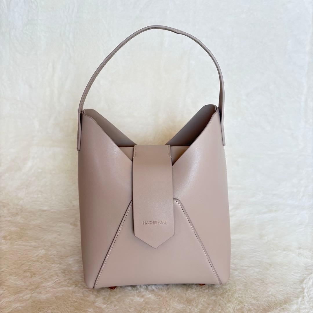 最終価格]HASHIBAMI フェズ ワンハンドルバッグ ベージュ - メルカリ