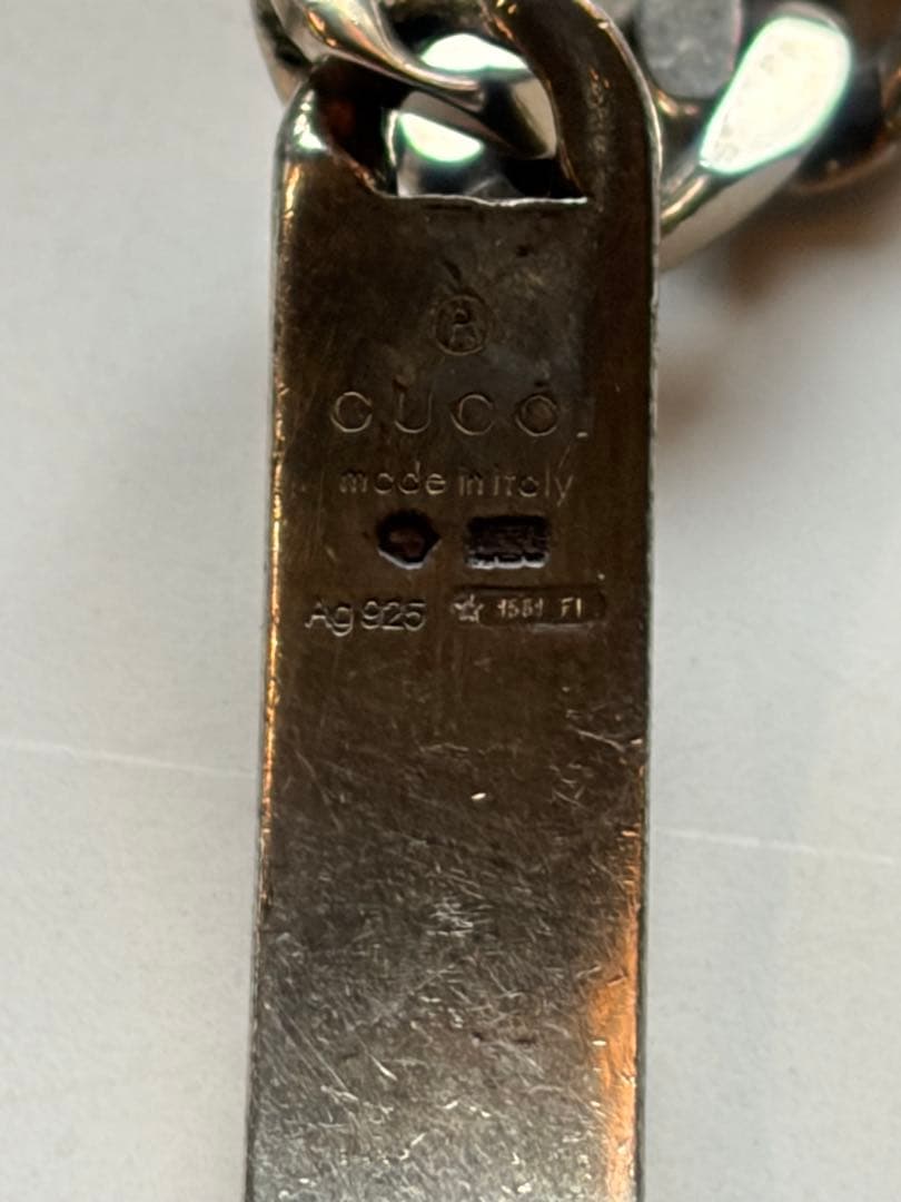 グッチブレスレットバングルディアマンテイッシマシルバー 喜平
