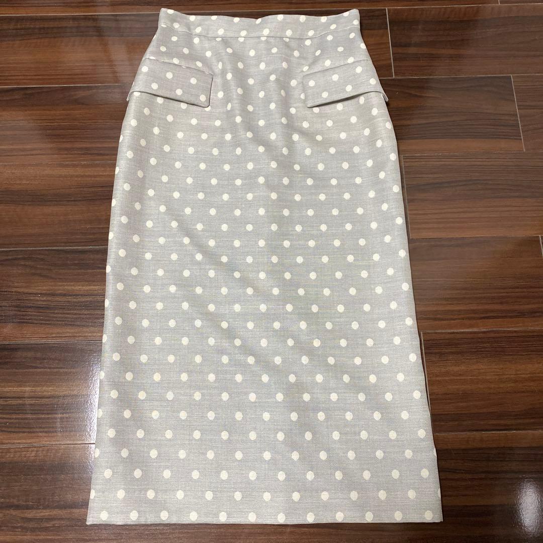 トゥモローランド　サキソニードットジャカード タイトストレートスカート　36 サキソニードットジャカード タイトストレートスカート | maison