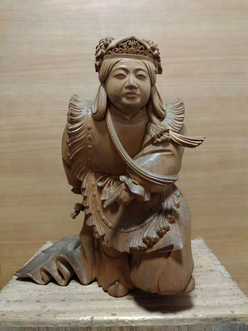 木製伝統人形 彫刻　童子舞　内藤光石作 木製伝統人形 彫刻童子舞内藤光石作