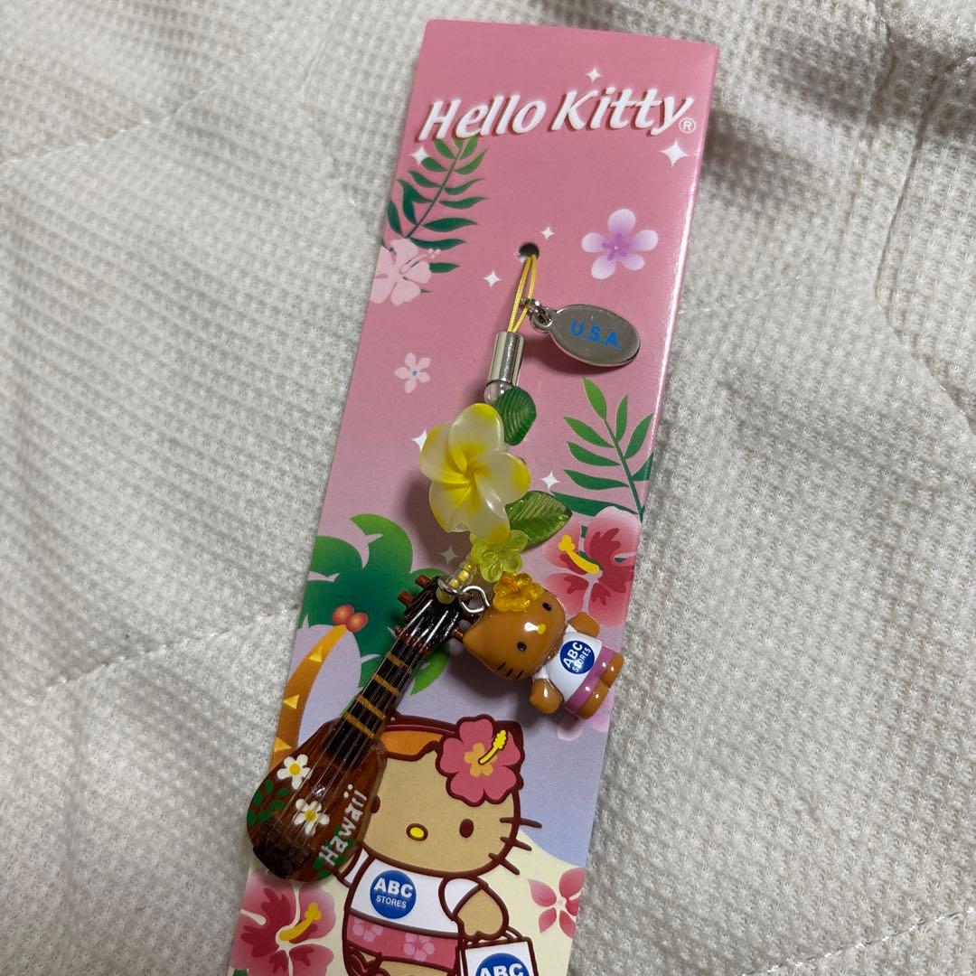 ハローキティハワイ限定 ストラップ ABCストア ご当地キティ ウクレレ