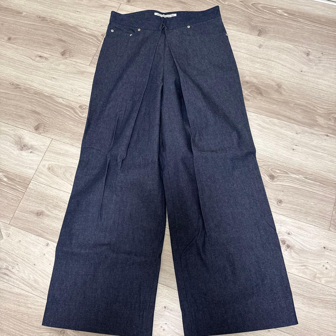 JOHN LAWRENCE SULLIVAN ダークブルー ワイドパンツ